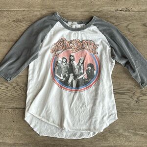 Junk food Aerosmith Raglan T size medium